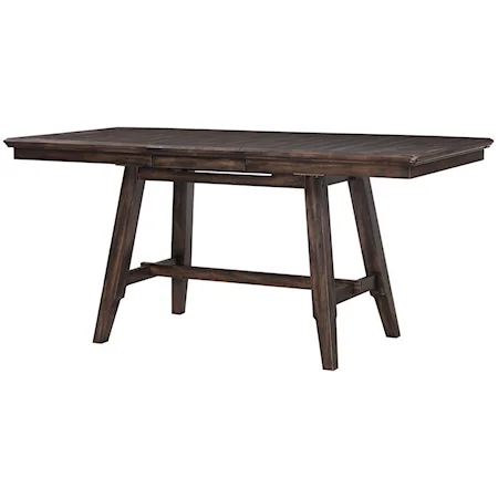 78" Solid Birch Counter Height Table with 12" Removable Leaf